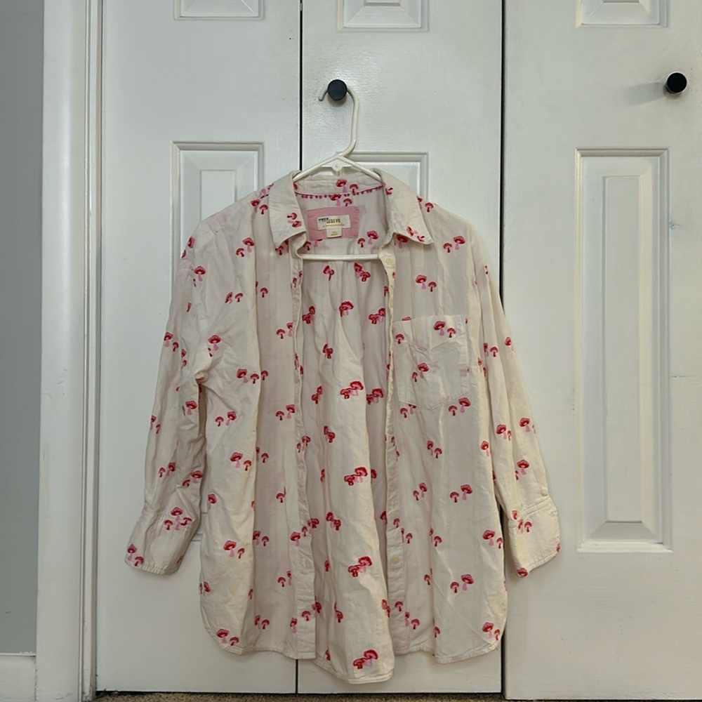 Anthropologie Mushroom Button Down